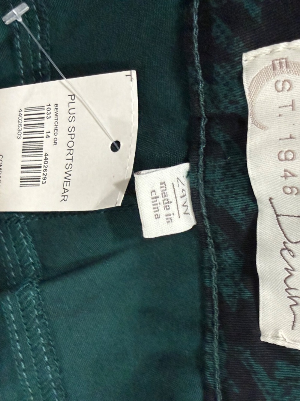 Est. 1946 Denim Houndstooth Mini Skirt – Size 24W - Picture 5 of 5